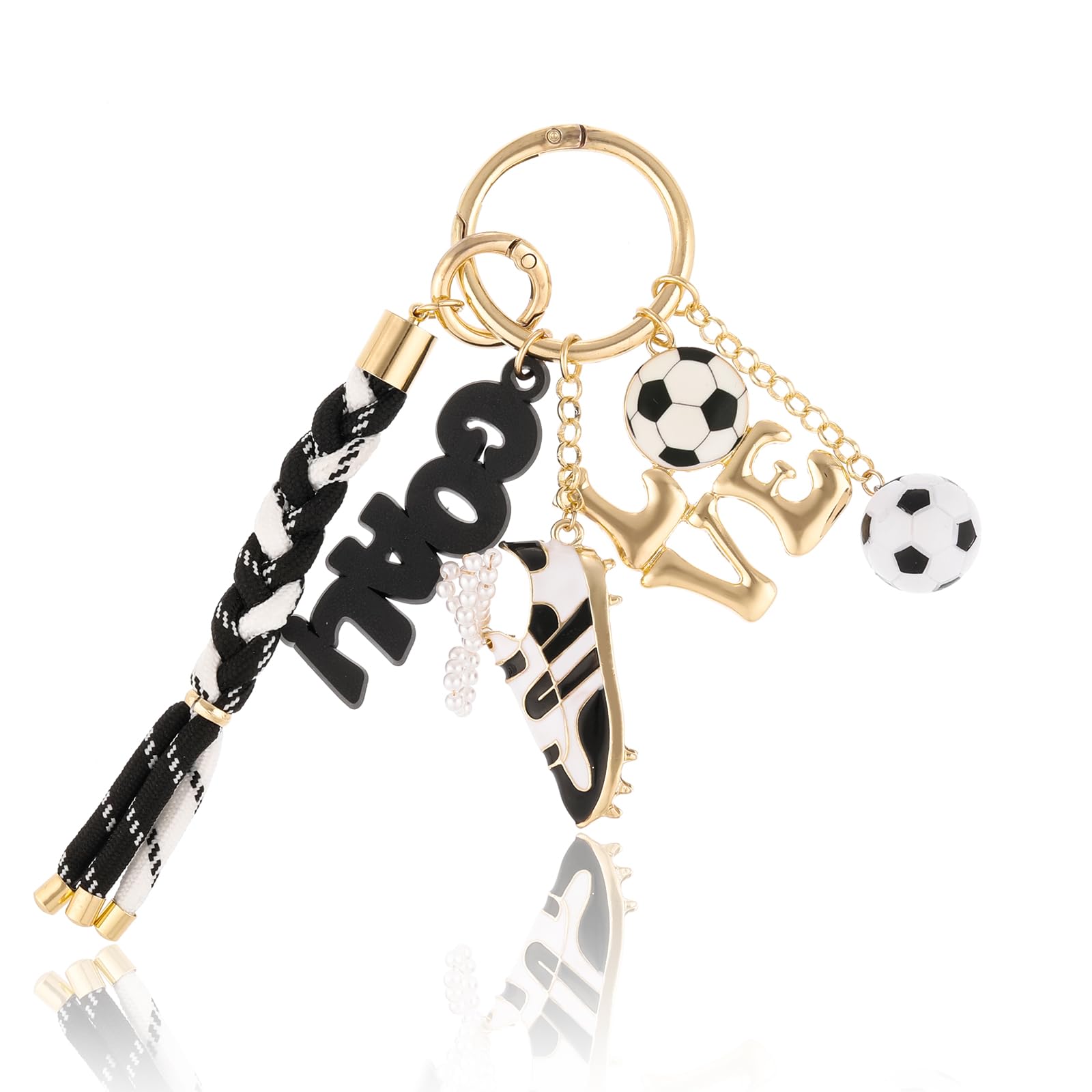 Firopia Sport Bag Charms | Soccer Basketball Football Cheer Bag Charms | Sport Bag Accessories Gift