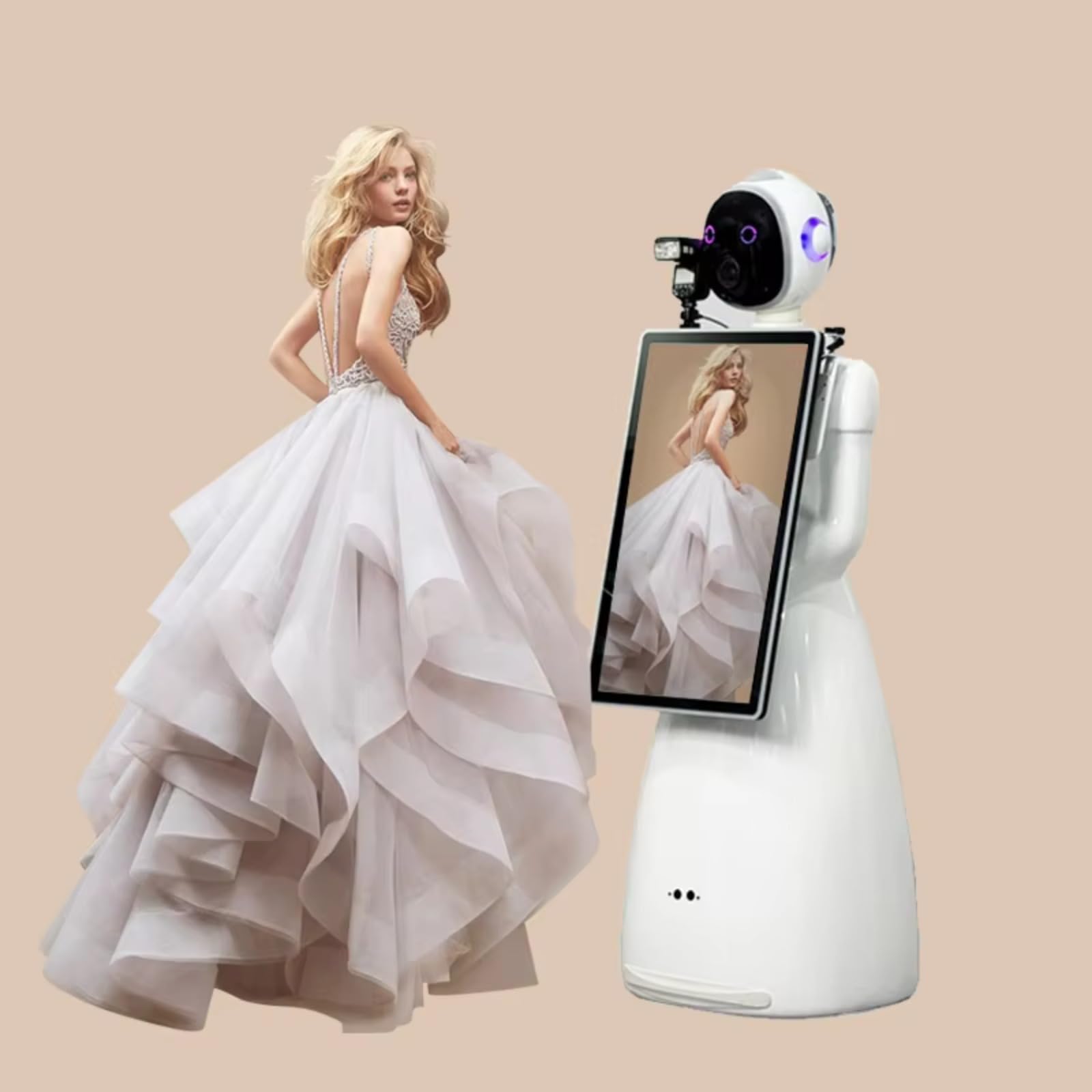 Machine de photomaton robotique interactive AI