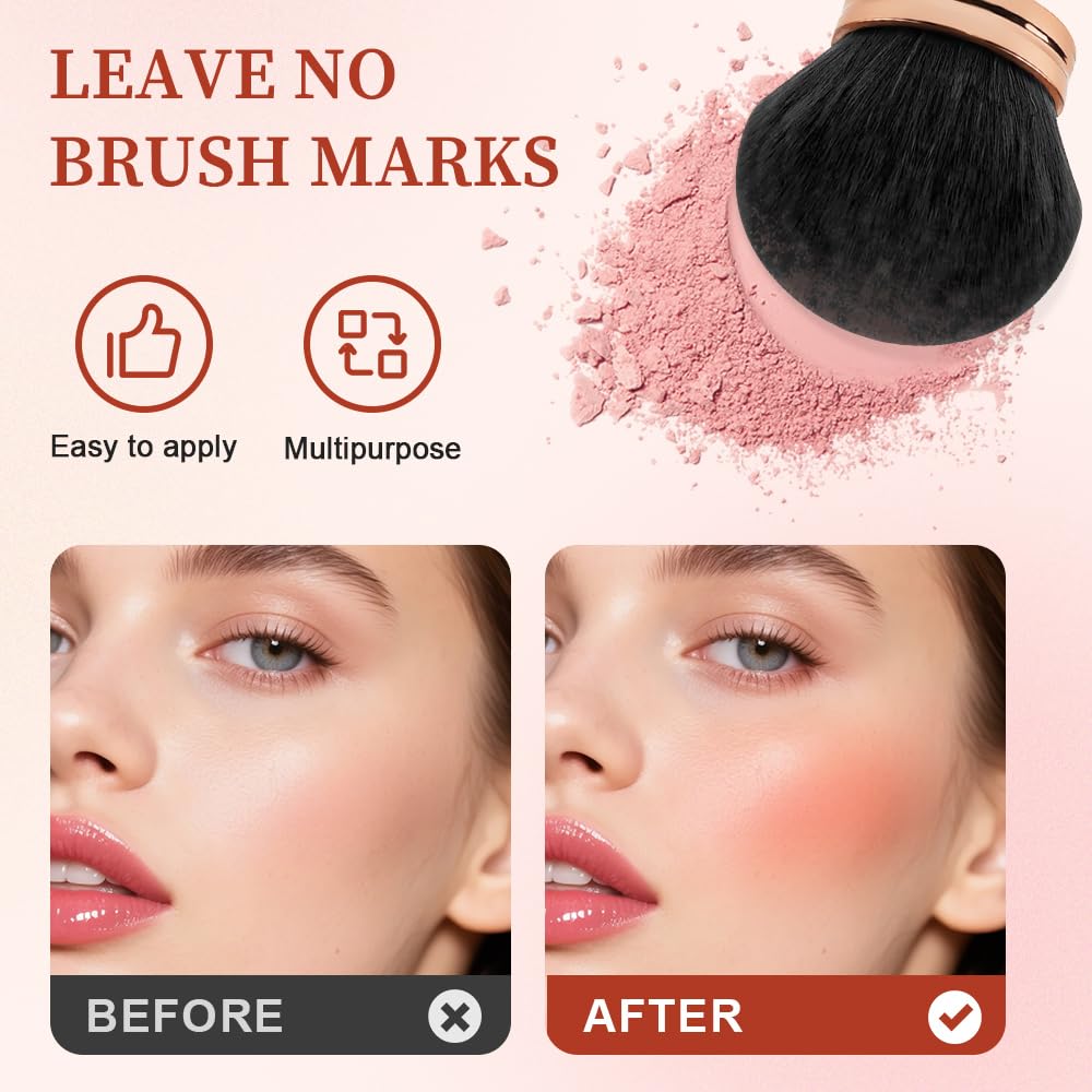 Extra Large Body Makeup Brushes for Self Tanner, Blend and Blur Body Brush, 3 Inch Wide Headed Self Tanning Brush, Foundation, Bronzer, Blusher Applicator, Body Face Brushes (Black-2pcs)