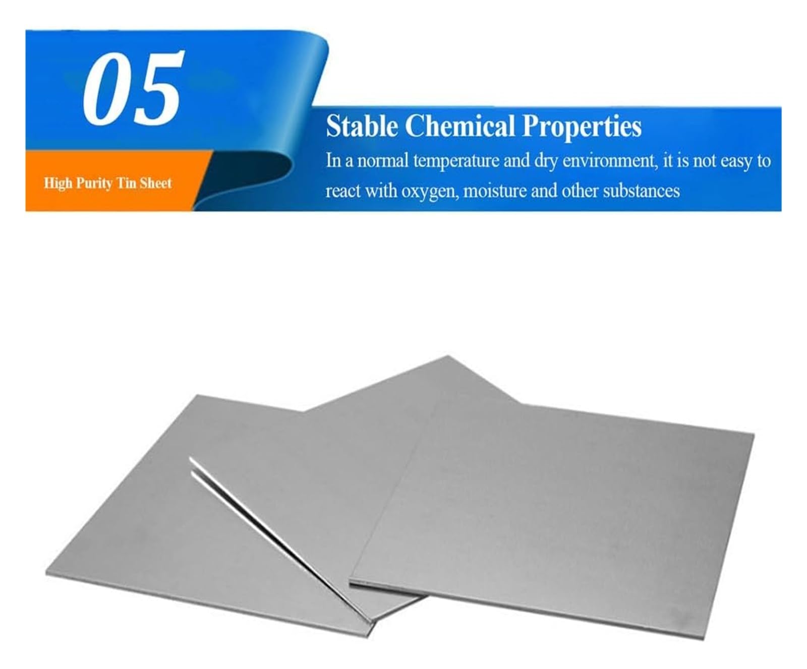 Hochreine Zinnfolienplatte, Zinnstreifendicke 0,03–1,5 mm, Sn-Platte 100 × 100 mm, geeignet for Industrie und wissenschaftliche Forschung(100x100x0.8mm)