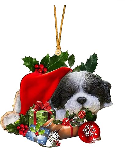 QAZIUY Adornos de Navidad 2023 DIY Adornos de Navidad para perro, adorno de árbol de Navidad, colgantes colgantes para Navidad, fiestas, decoración