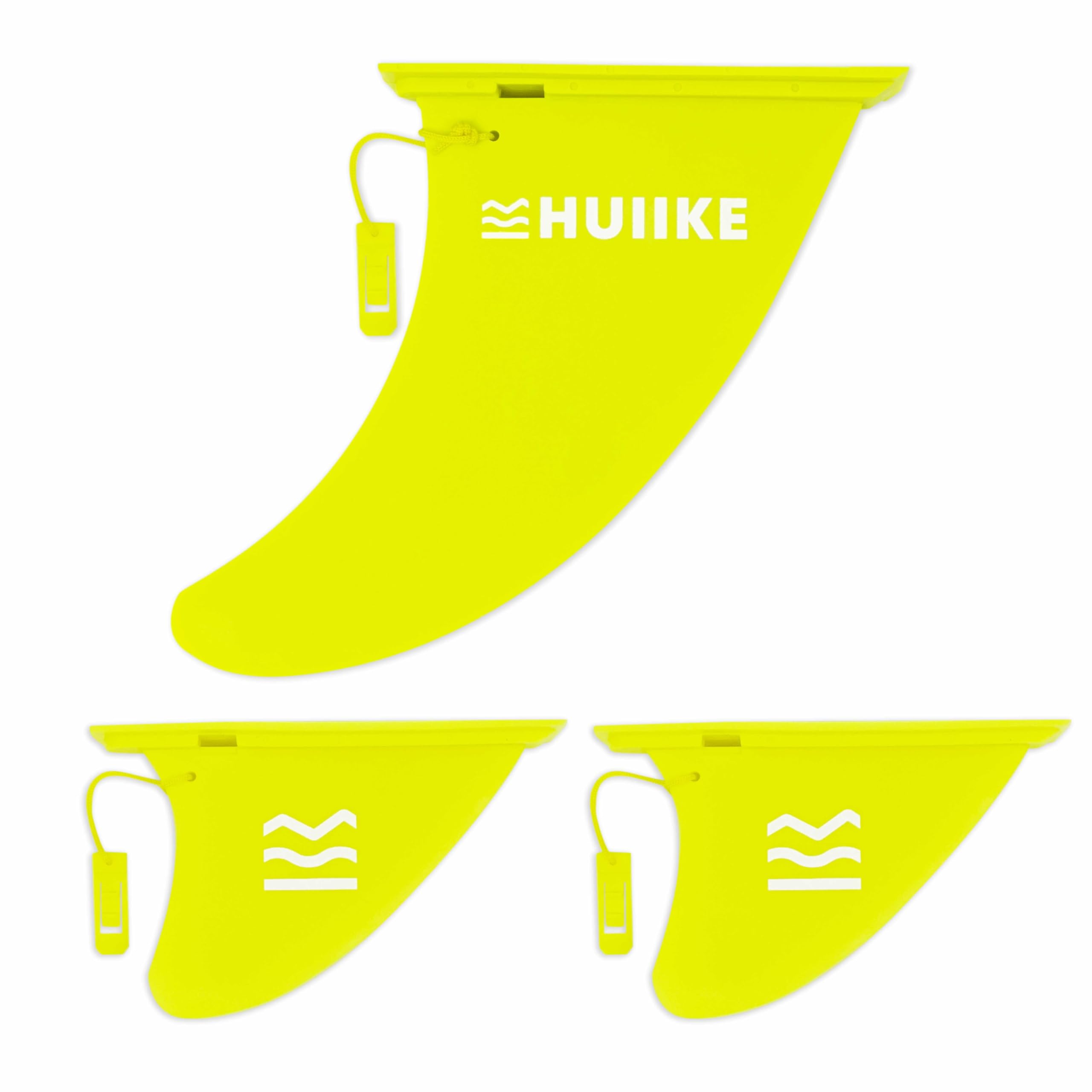 Zestaw 3 Wymiennych, Odłączanych Finów - HUIIKE | Fin do Wymiany na Tablicy Stand Up Paddle Board, Akcesoria do Planszy SUP, Wymienny Fin, SUP Akcesoria Planszy Stand Up Paddle Board