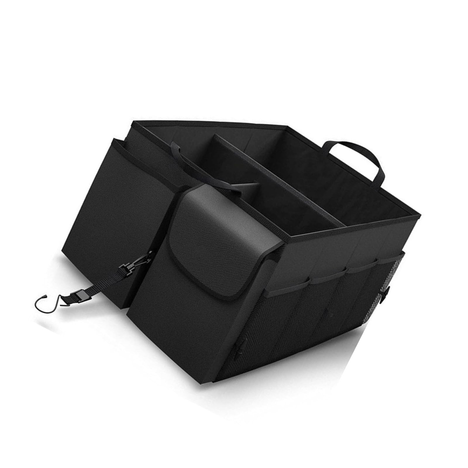 HDOYTXXM Space Saving 68L Foldable Car Trunk Organizers with Adjustable Compartments and Secure Strap for SUV Sedan Truck Storage Large Capacity Vehicle Storage Solution