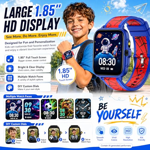 Image of Smart Watch for Kids (Blue and Red)