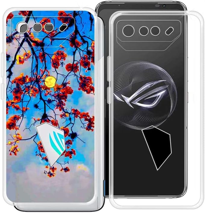 Phone Case for Asus ROG Phone 7 (6.78"), 2 Pcs Shockproof Soft TPU Silicone Bumper Shell, [Ultra-Thin] [Anti-Yellowing] Back Cover for Asus ROG Phone 7 - Clear + XT14
