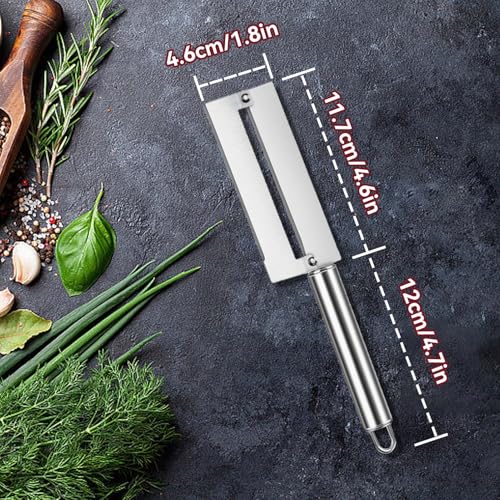 Fruits Peeler Cutter, Stainless Steel Sugarcane Peeling Knife Metal Pineapples Eye Removal Clips Sugar Cane Paring Knife Pineapples Eye Peeler (All steel sugar cane knife)