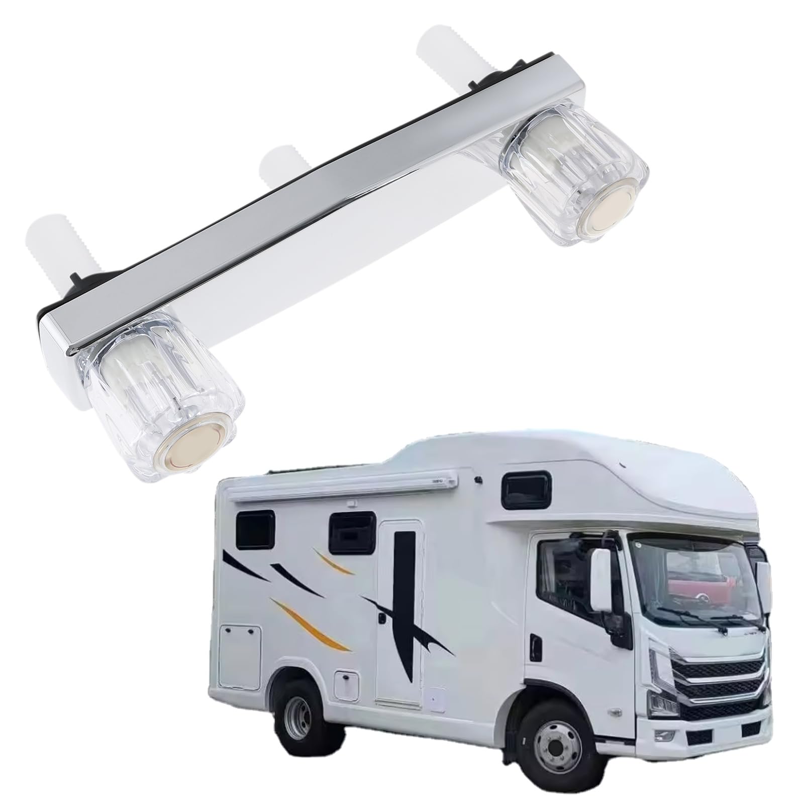 Be In Your Mind 1Pc Mobile Home RV Shower Faucet with 1/4 Turn Cartridges 8 Inch On Center Valves Suitable for 1/2 Inch Male Pipe Thread Connections - Image 2