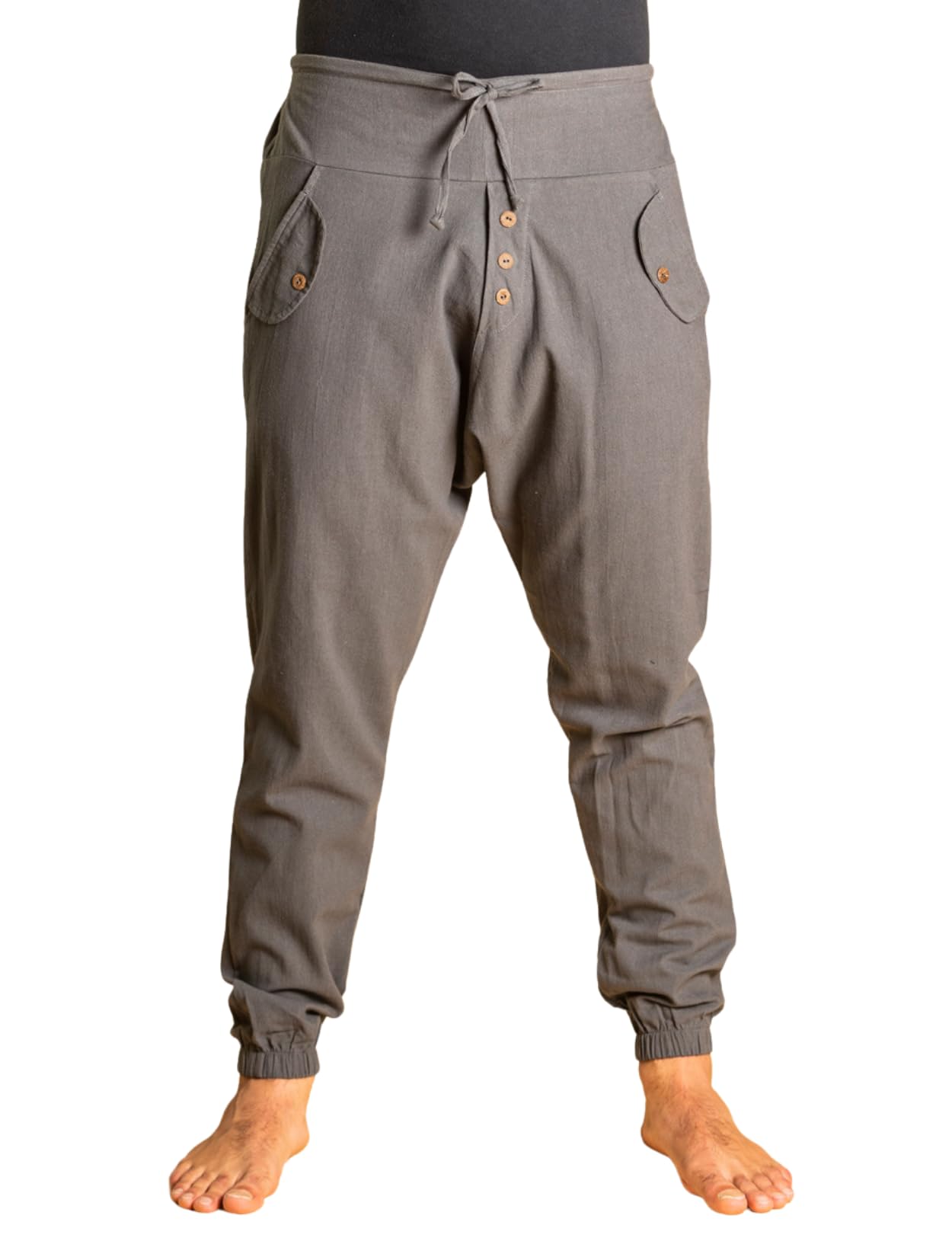 Panasiam Unisex Grey Yogipants 01, Cotton, L
