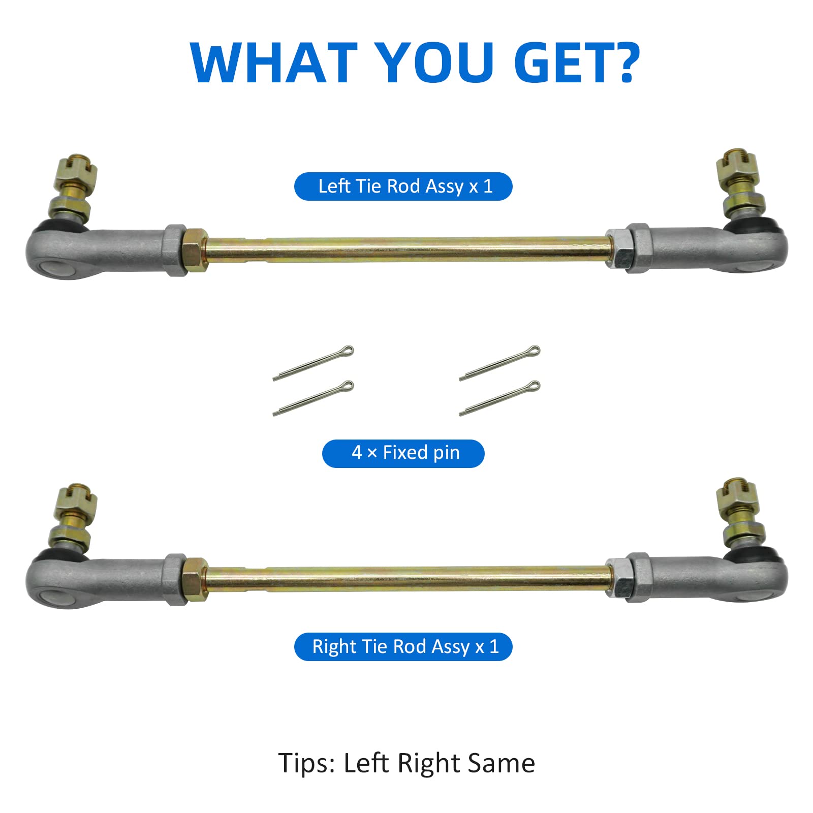 Left Right Tie Rod Kit Set For Honda FourTrax 300 4x4 TRX300FW 1988 2000 Fourtrax 300 2x4 Trx300 1993 2000 53157 Hm5 A11 - View #13