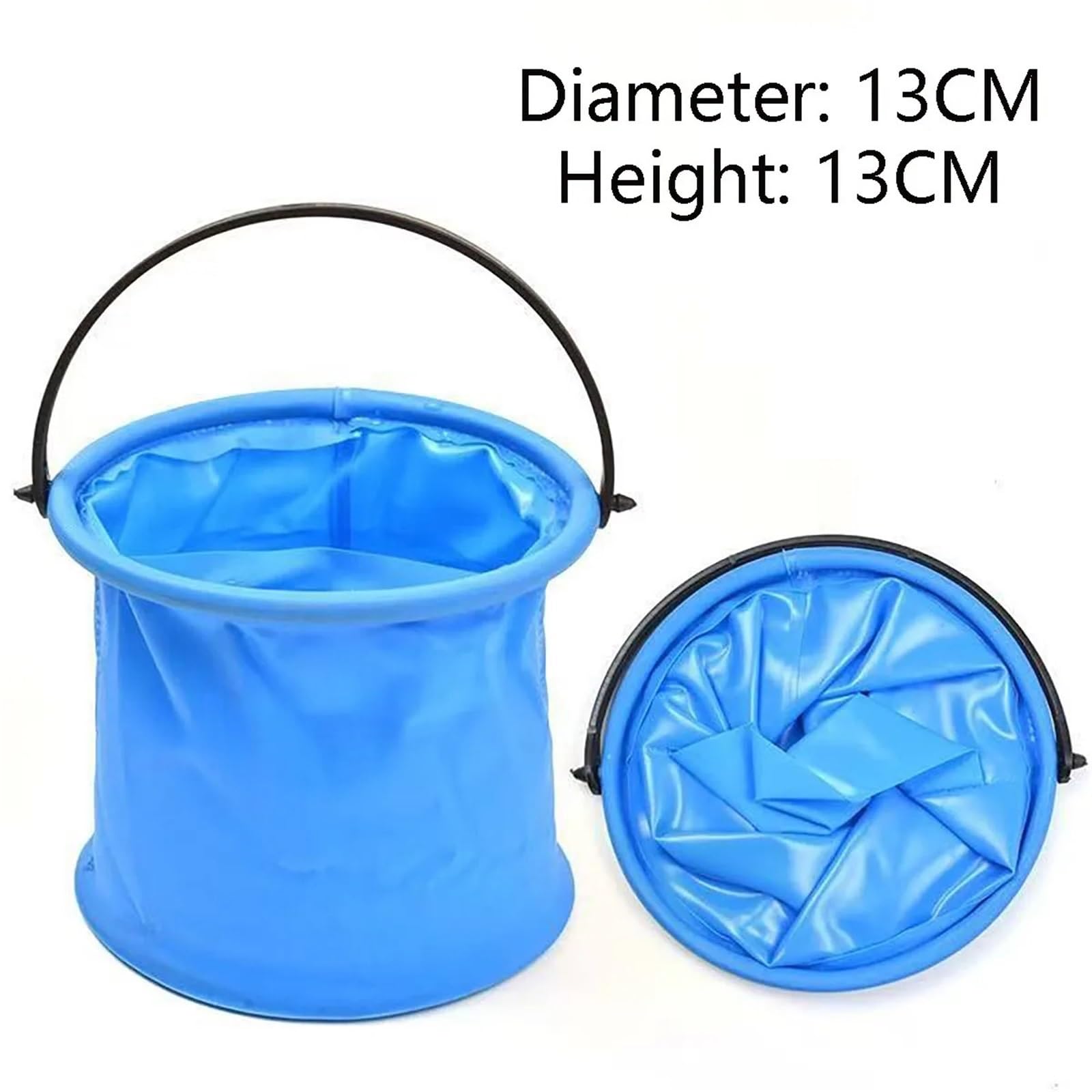 Faltbarer Eimer 1 Stück Multifunktionaler Klappeimer Tragbarer Angeleimer for Strand, Reisen und Outdoor-Aktivitäten(Blue)