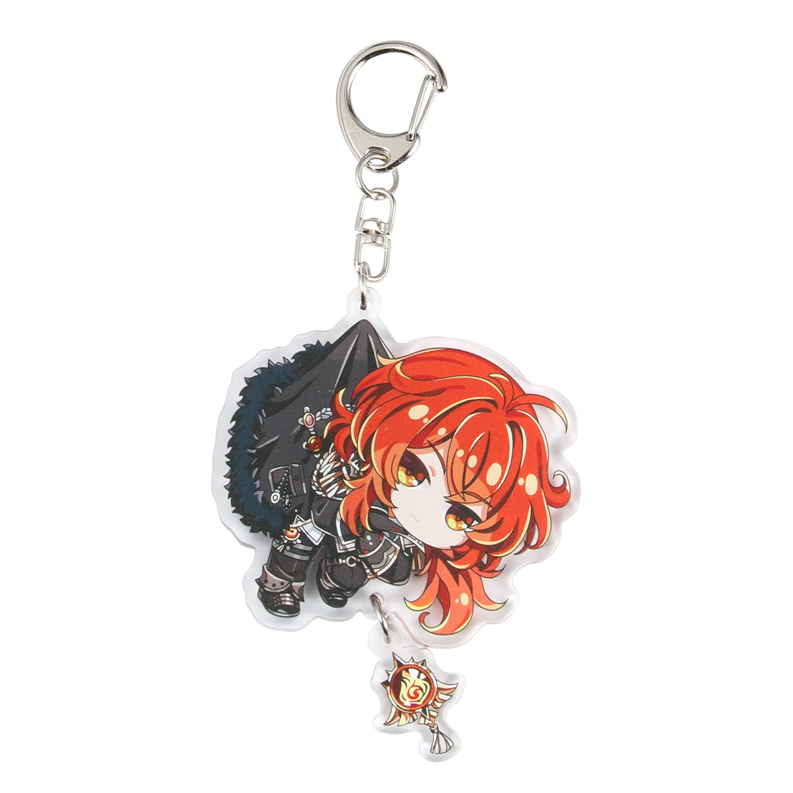 Genshin Impact Keychains, Anime Figures Pendant Acrylic Keychains, Cartoon Metal Key Rings
