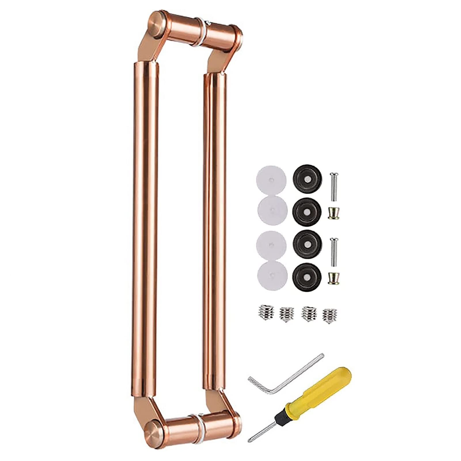 BHGFYXBS Sliding Barn Door Handle Push Pull Rod For Kitchen/Shower/Garage Door Brushed Stainless Steel Silver 80Cm,Rose Gold-120Cm/47.2In,Rose Gold-120Cm/47.2In