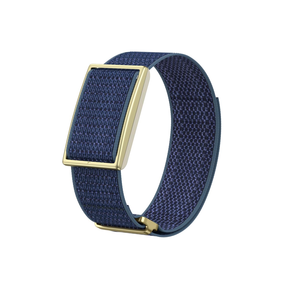 Nylon Bands Compatible with Polar Loop/Visible Armband 2.0 Straps, Hook & Loop Soft Weave Stretchy Breathable Replacement Sport Wristbands with Buckle, Fitness Bracelets, No Tracker (Blue 1, L)