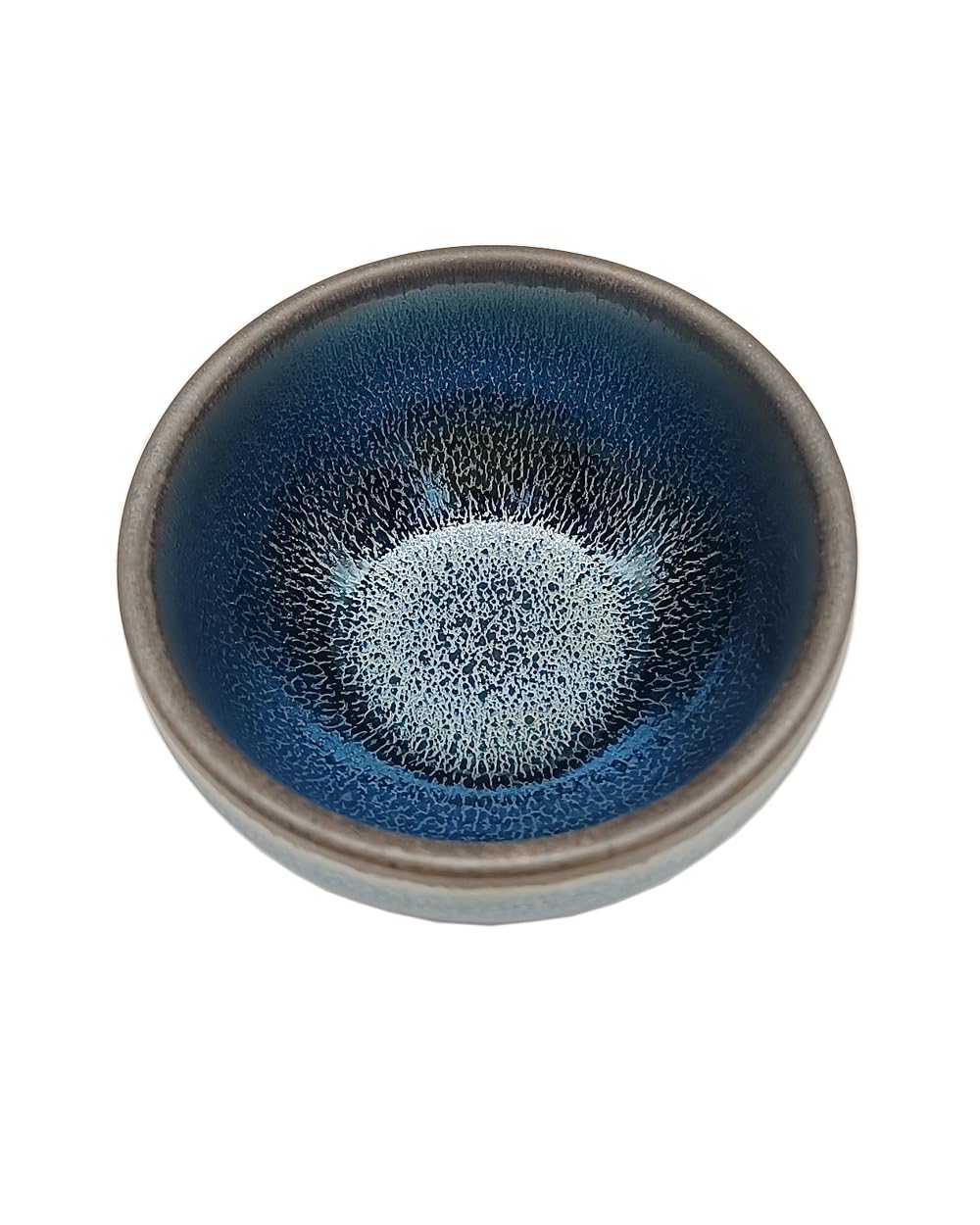 Tenmokus Tea Cup Blue Qilin Glaze, 4.06oz /120ml Jianzhan, Jian Ware Tea Bowls Chinese Traditional Kiln Fired Craftsmenship, Asian Tea Cup Porcelain Cup for Tea