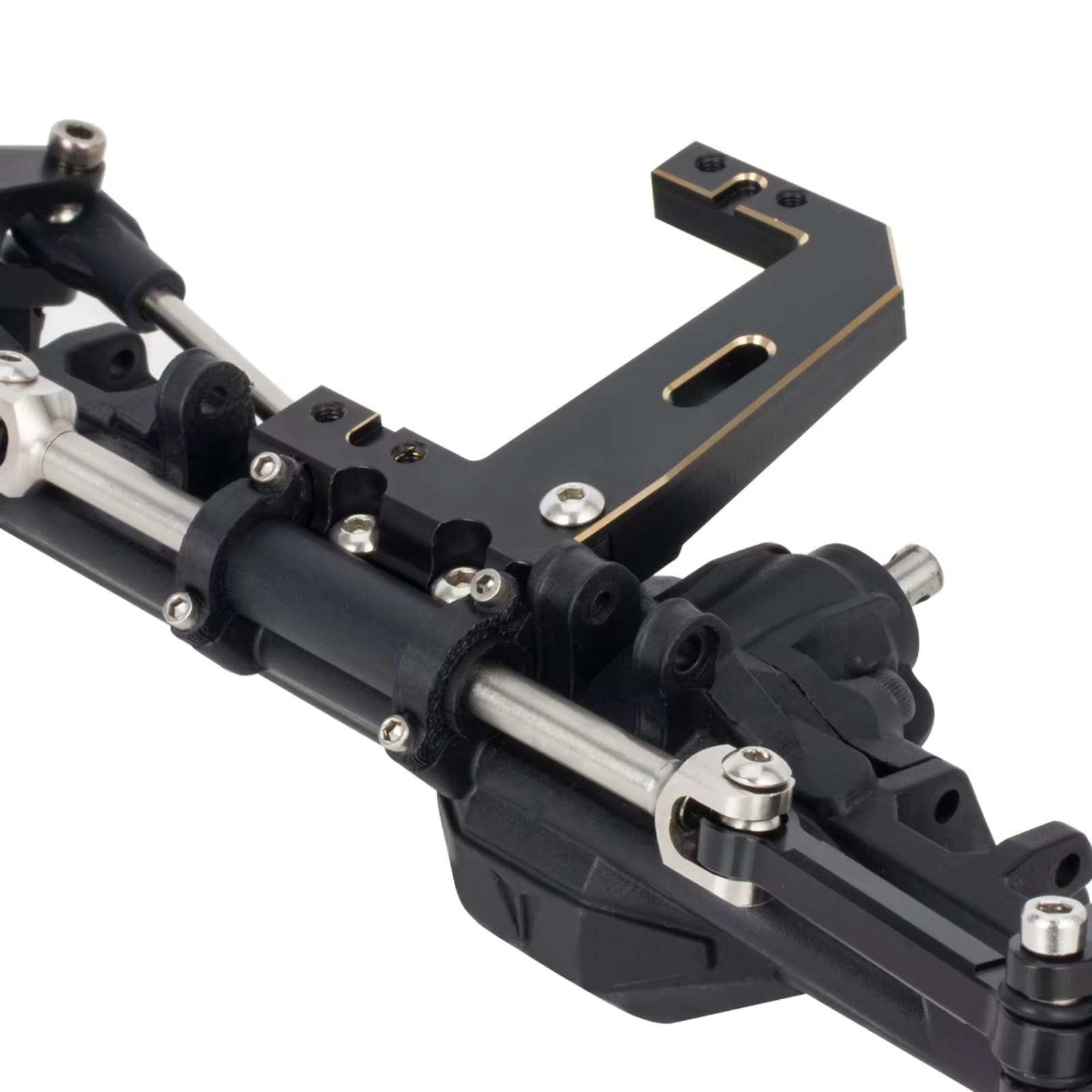 RC Auto Modell Zubehör Für Vanquish H10 Optic Sparco Yokohama RTR 1/10 RC Crawler Upgrades Teile Heavy Duty Schwarz Messing CNC Servo Halterung
