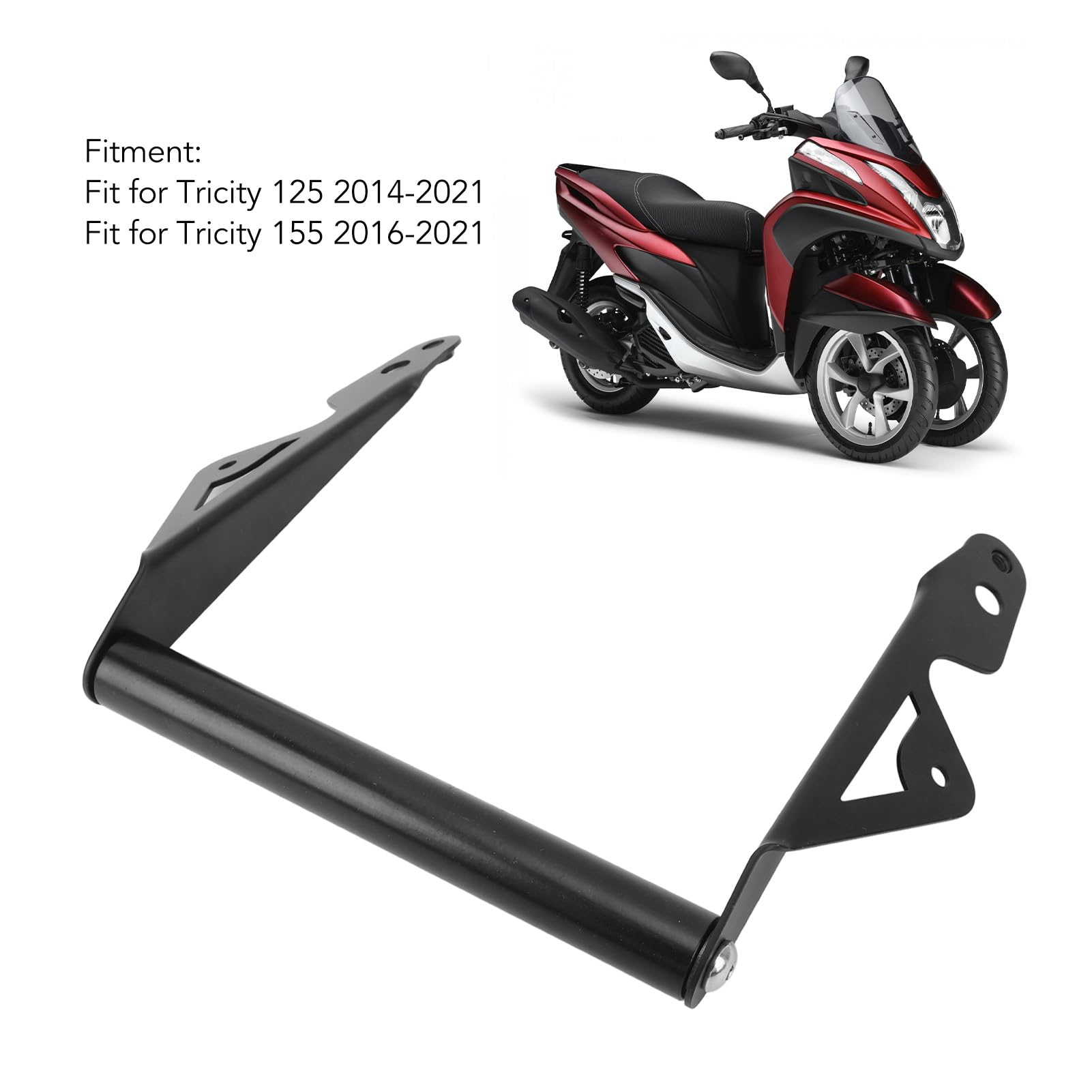 Staffa GPS, Staffa di Navigazione per Moto per Tricity 125 Tricity 155 Supporto per Telefono Cellulare per Piastra GPS per Telefono Cellulare
