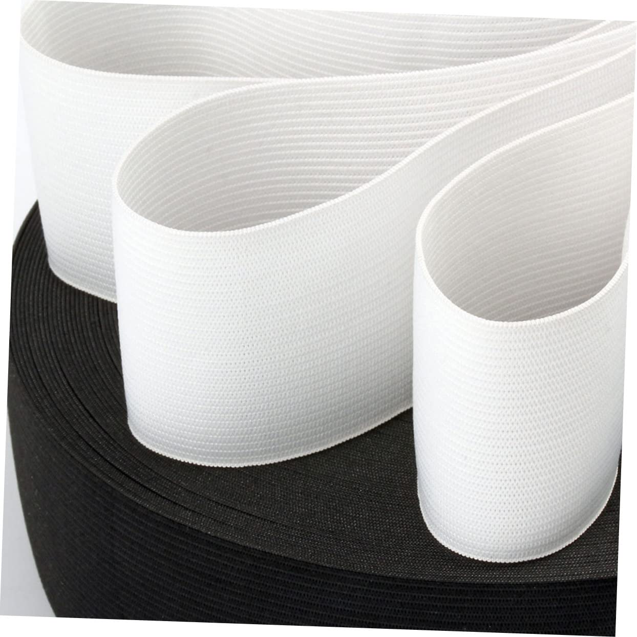 1rotolo Banda Elastico Piatta Metri per Cucito di Abbigliamento Progetti Resistente e Traspirante Bianco