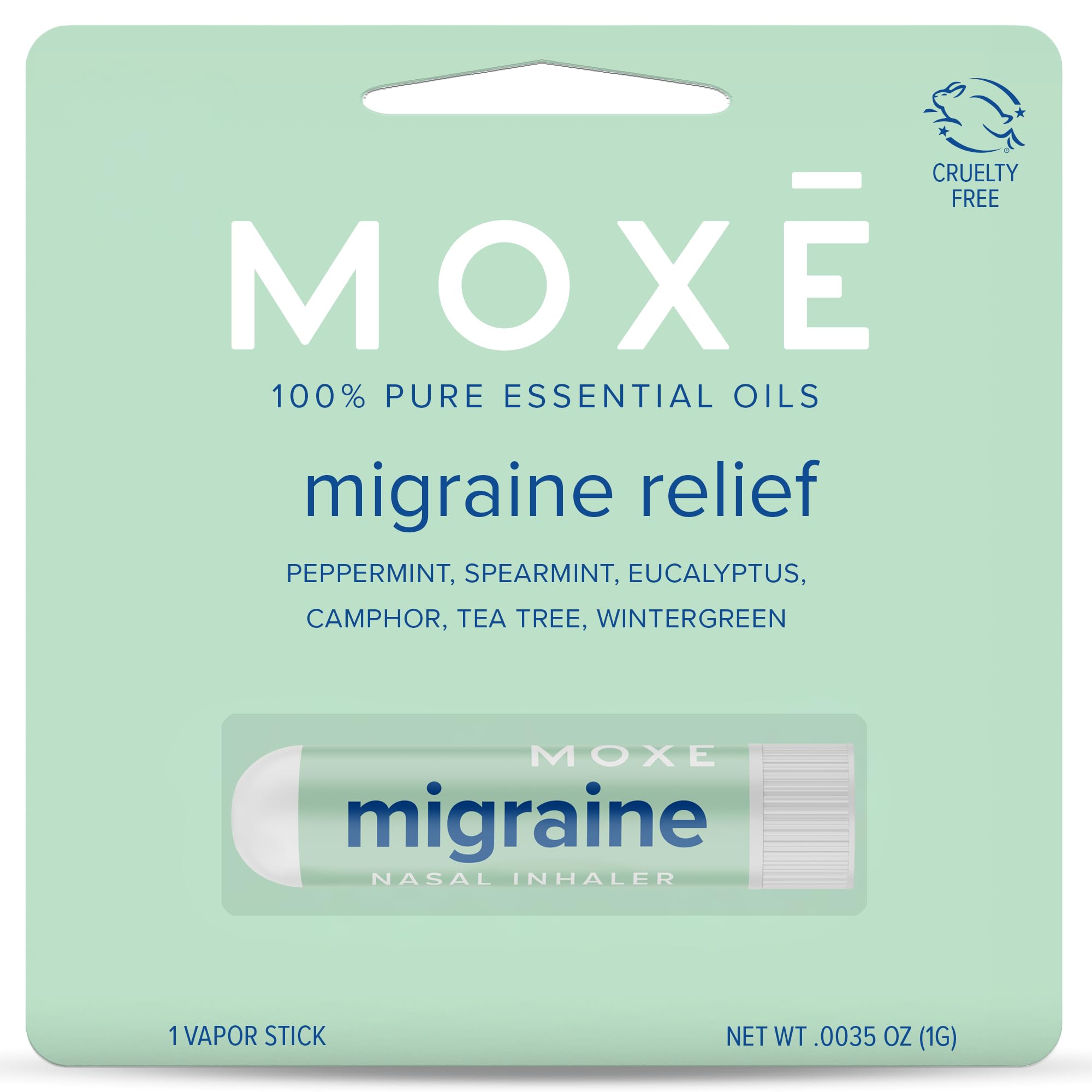 MOXE Migraine Relief Nasal Inhaler Stick Headache &amp; Tension Relief, 1 Pack