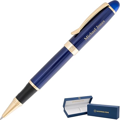 Dayspring Pens BolĂgrafo de regalo con estuche de Alexandria color azul grabado rápido con el nombre del destinatario de regalo o mensaje Dayspring Pens BolĂgrafo de regalo con estuche de Alexandria color azul grabado rápido con el nombre del destinatario de regalo o mensaje