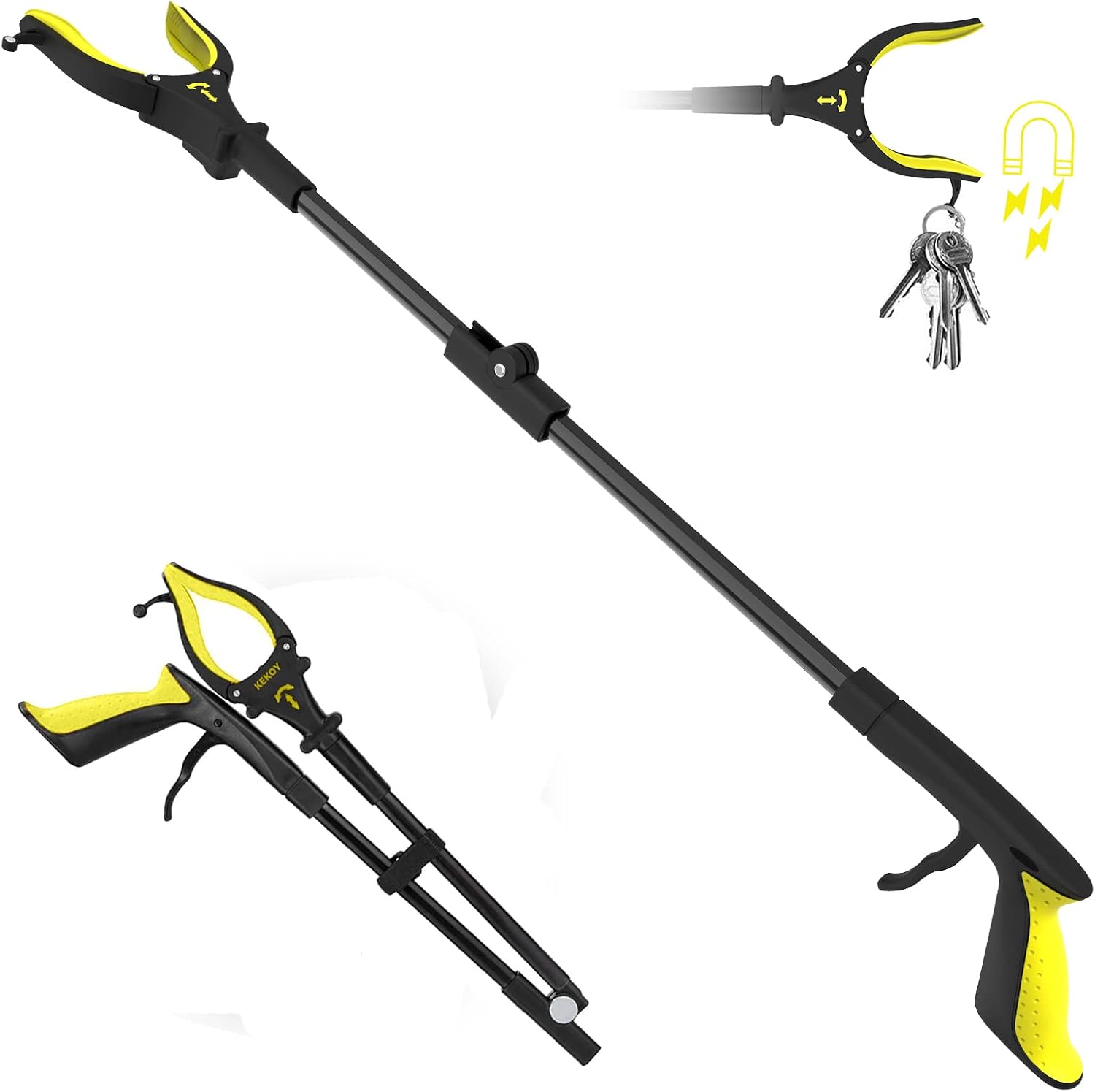 Kekoy Litter Pickers for Adults Heavy Duty, 32'' Reach Grabber Tool for