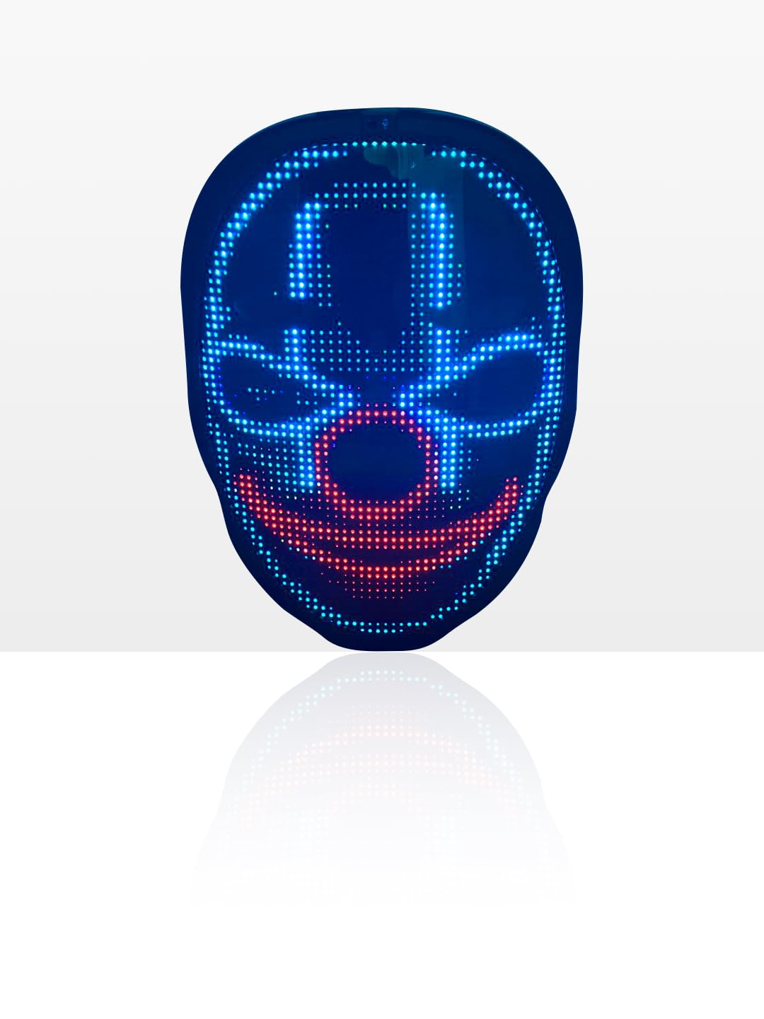 Maschera LED per bambini con rilevamento dei gesti, maschera LED di Halloween per bambini e adolescenti, maschera per il viso spaventosa che si illumina con 30 immagini statiche e 40 immagini