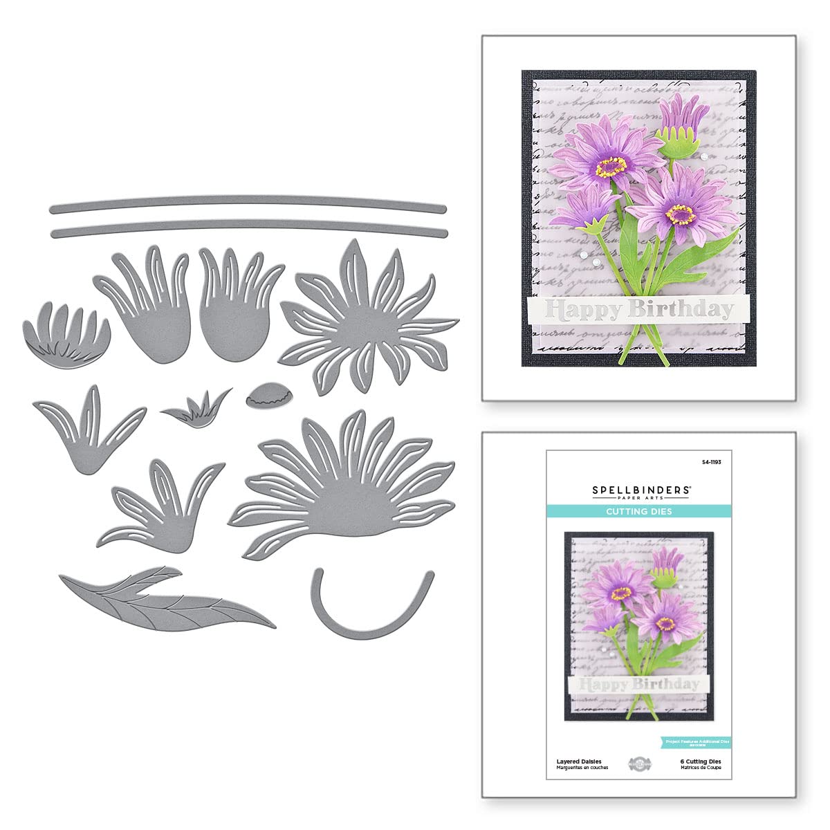 SPELLBINDERS PAPERCRAFTS, INC SPELLBINDRS Designer Daisies, Metal