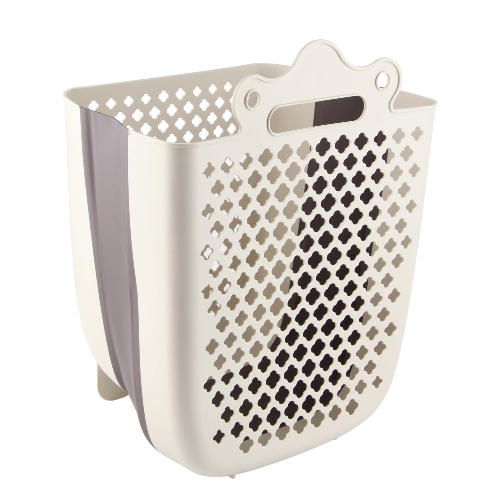 Cesto per Biancheria Appeso in Plastica, Cesto per Vestiti Sporchi Pieghevole Salvaspazio con Design a Parete, per Armadio WC del Bagno (Grande)