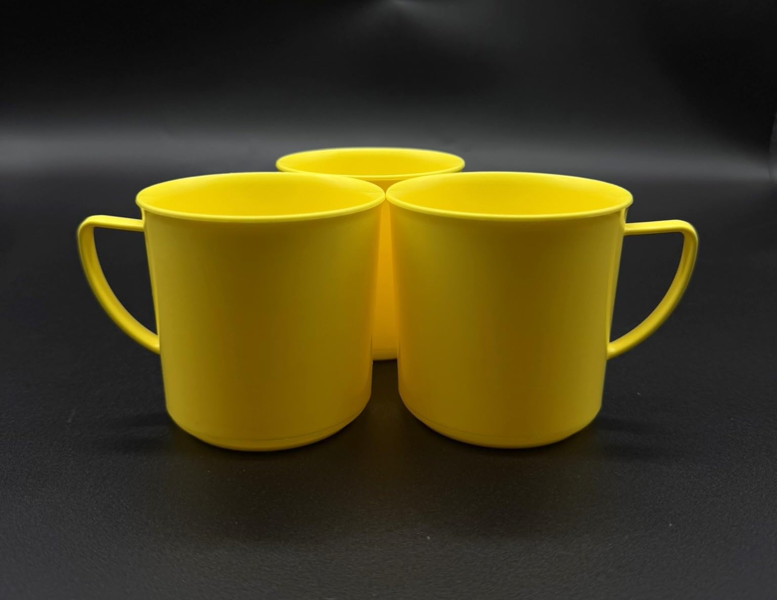Kimmel Set di 3 tazze da 330 ml, in plastica, da campeggio, colore: fucsia, stoviglie riutilizzabili
