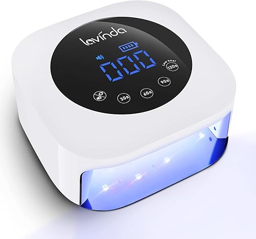 Miniatura 2 de Lavinda Lámpara de uñas LED UV y máquina profesional de taladro de uñas, 300 piezas de bandas de lijado para máquina de taladro de uñas de manicura