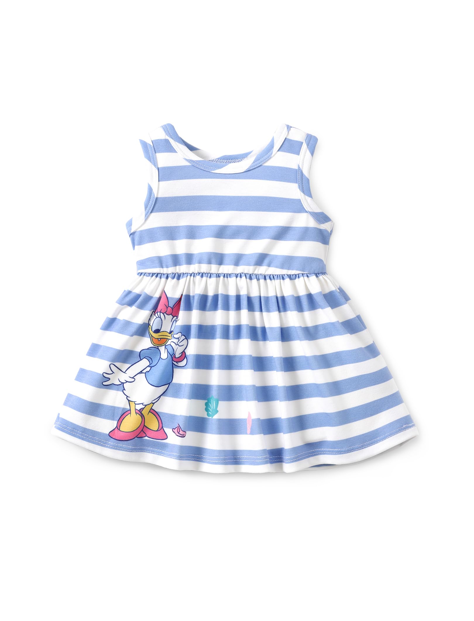 Disney Princess Frozen Elsa Minnie Mouse Girls Dress Sleeveless Casual Summer Outfit School Holiday Clothes Baby-Toddler