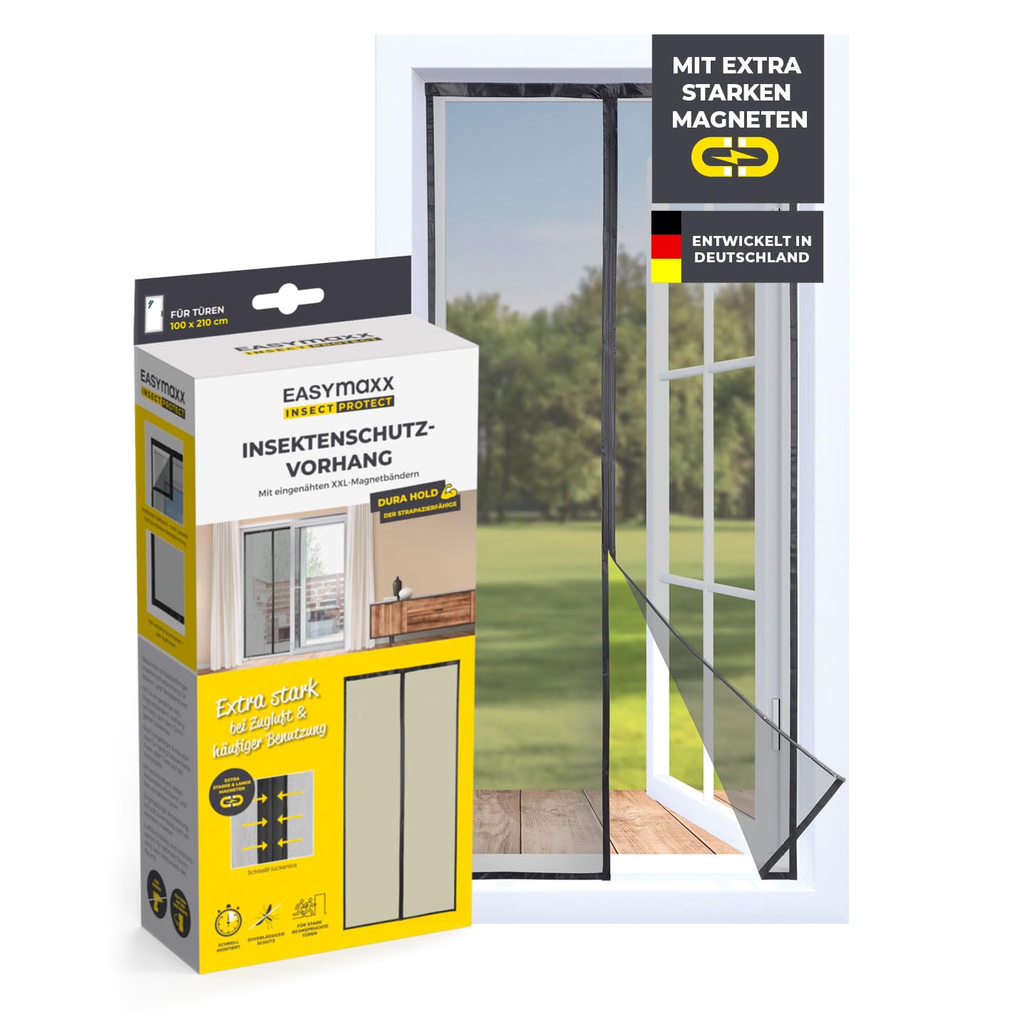 EASYmaxx Insect Protect Insektenschutzvorhang 100 x 210 cm