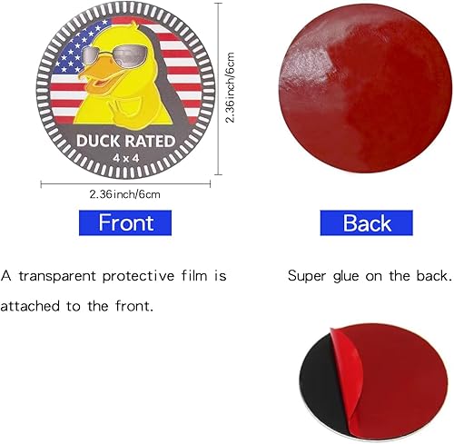 Miniatura 9 de 2 PCS Freedom Badge Rated Car Emblem, 4 x 4 Metal Automotive Badge, 3D Round Metal Car Badges Emblems, Car Badge Decals Stickers Compatible with