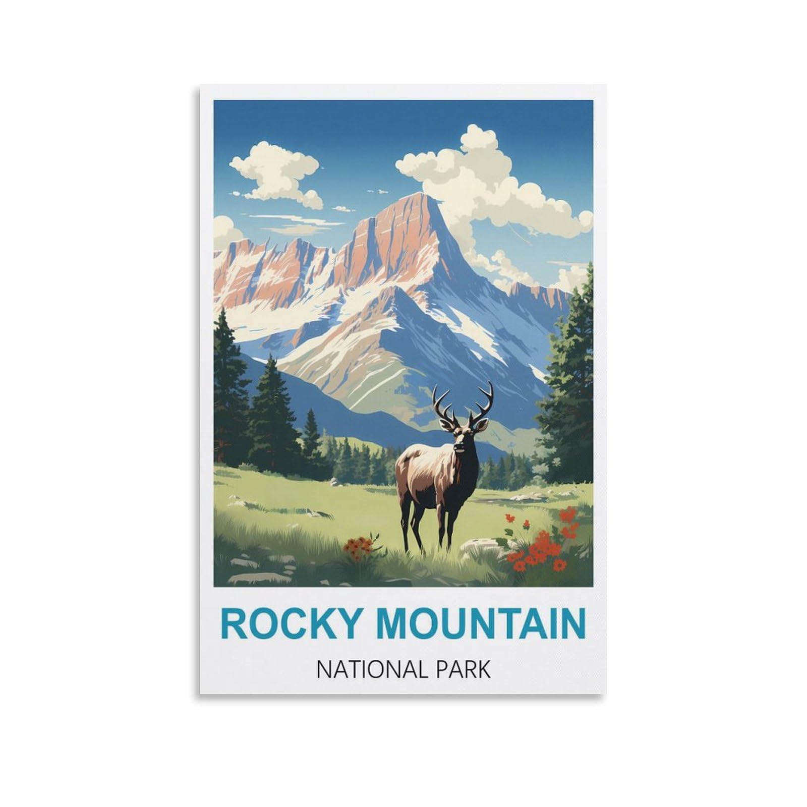 Metal Tin Sign,Rocky Mountain National Parks,Wall Decor Kitchen Garage Dining Room Home Decor Hotel Decor Gift 30x30cm