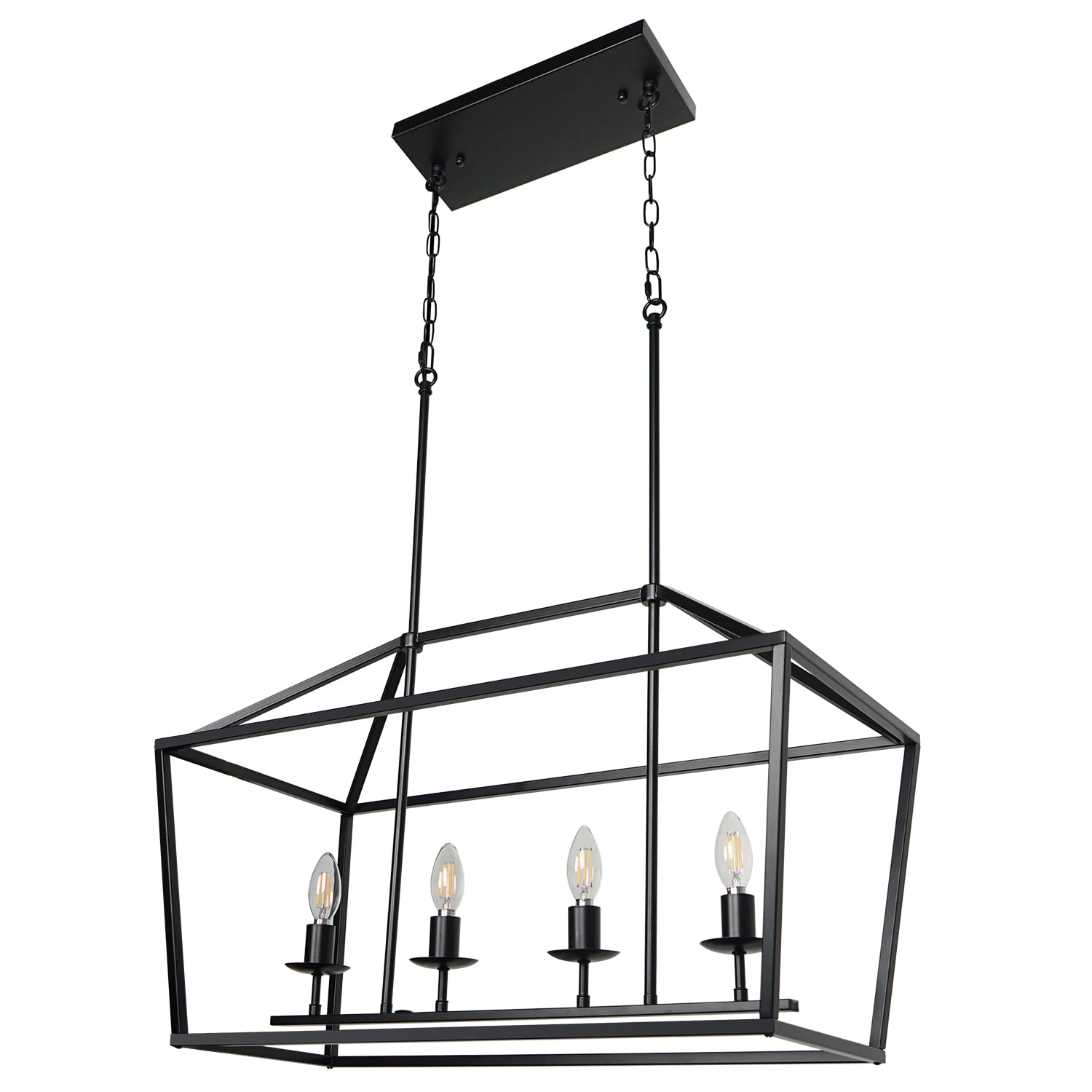 Buy ZOSIMIO Farmhouse Industrial Dining Room Chandelier Black Rustic