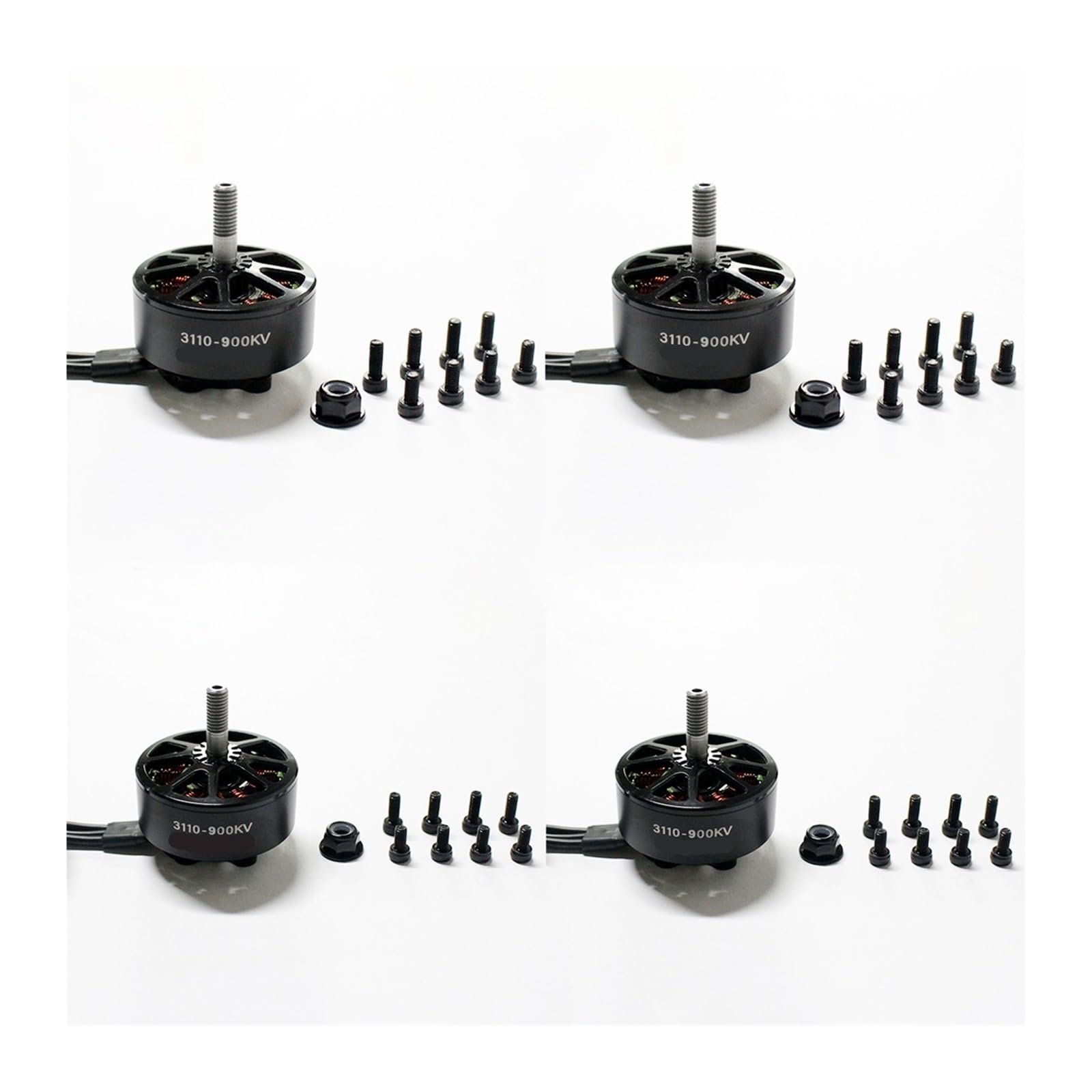 Motore senza spazzole 3110 900KV 1/4 pezzi 6S 9-10 pollici | Motore brushless 3110 900KV, Lipo 6S, elica da 9-10", stile libero, lungo raggio(3110-900KV-4PCS-)