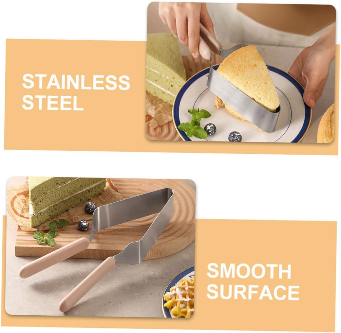 Generic 4pcs Cake Slicer Tools Party Cake Cutter Cutting Tool for Wedding Serving Wedding Cutting Stainless Steel Server Pie Cutter Cheese Pp Cut Out Metal