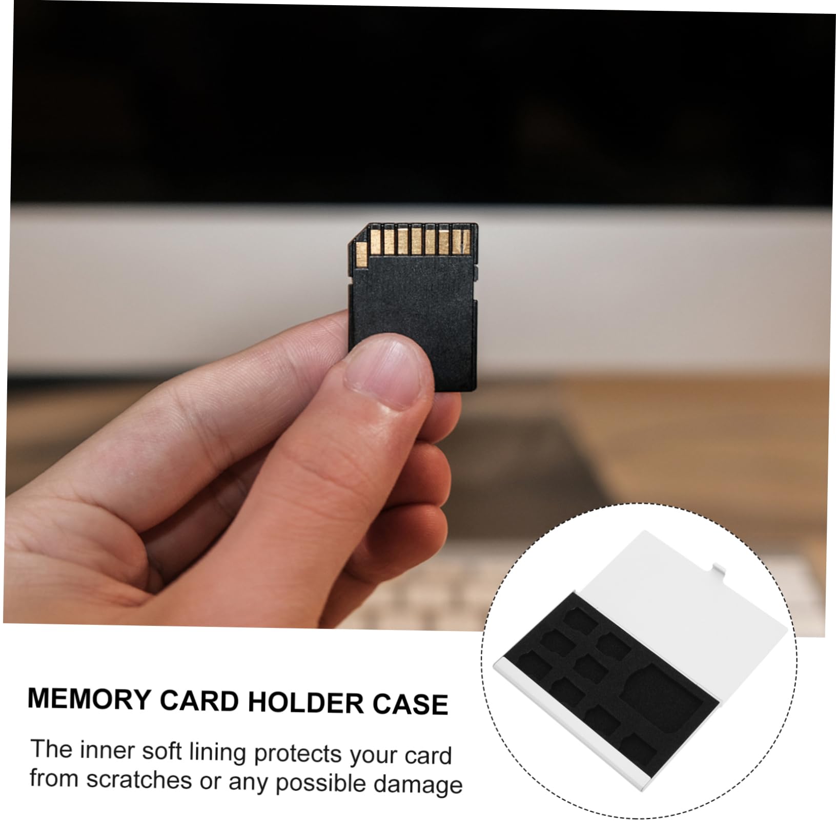 Angoily Storage Keeper Case Memory Storage Case with Slots for Cards Durable Holder Lightweight Design for Easy Portability Protects Against Scratches