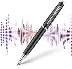 Caneta Espiã Gravadora de Áudio 16GB USB Fone Grava 180h Sensor Voz Mini Gravador Mp3 Portátil Recarregável