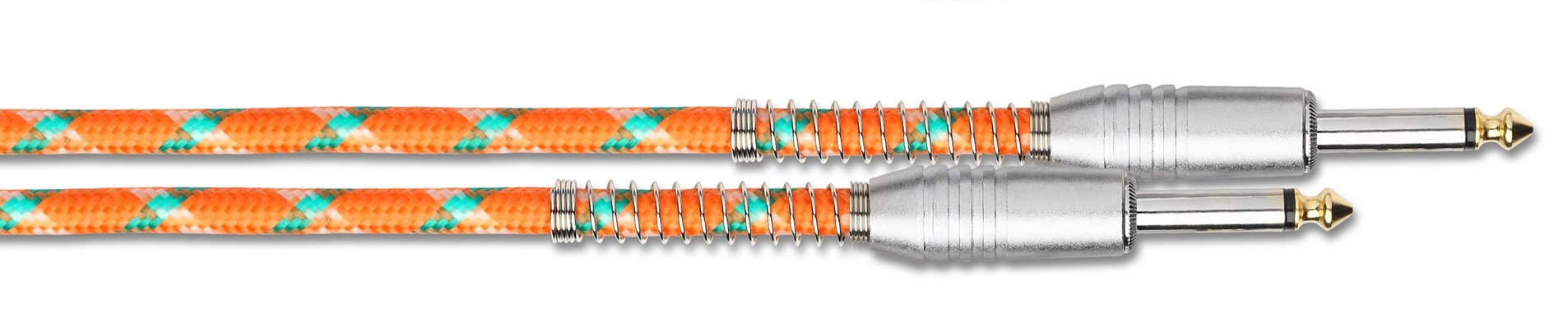 Starion ST-VTC20-OR Vintage Tweed Instrument Cable - 20 Feet Length - Orange