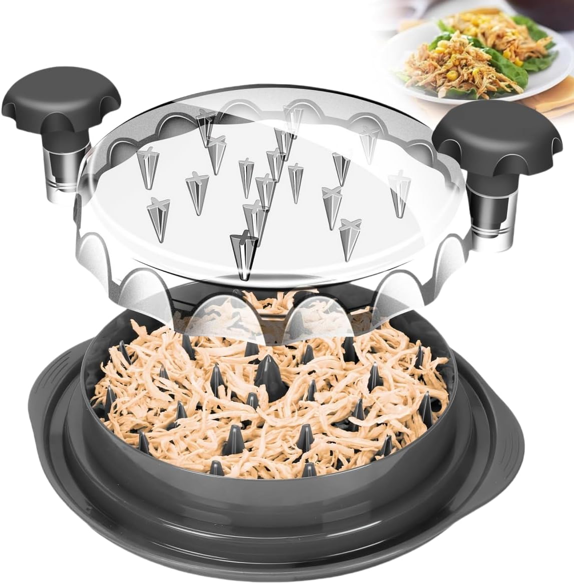 Chicken Shredder tool twist, 10” Pro Meat Shredders for Chicken Breast, Meat Grinder Shredder Machine with Ergonomic Handle, Strong Anti-Slip Strip, Dishwasher Safe for Vegetable Pork Beef Chicken Chicken Shredder tool twist, 10” Pro Meat Shredders for Chicken Breast, Meat Grinder Shredder Machine with Ergonomic Handle, Strong Anti-Slip Strip, Dishwasher Safe for Vegetable Pork Beef Chicken