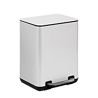 Vista 7 de SunnyPoint Cubo de basura pequeño de 6 litros (1.58 galones) con cubos interiores de plástico; baño rectangular, oficina, cocina y dormitorio, paso