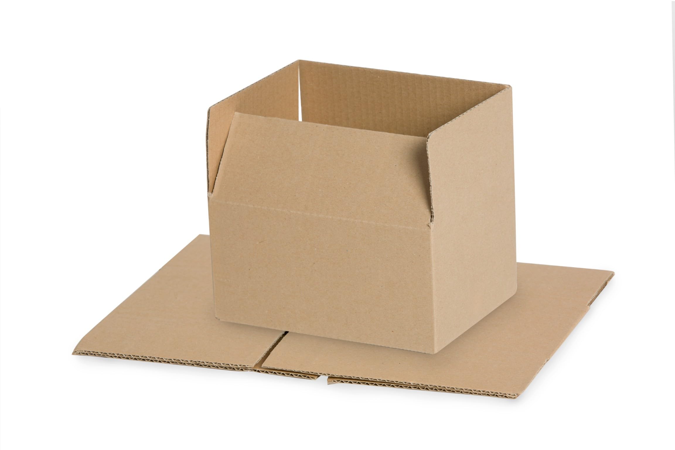 75 Stück Faltkarton 400x300x150 mm Versandkarton E-commerce Karton 1-Wellig 400G Braun Kartonage Verpackung Postkarton Versandschachtel Paket Päckchen