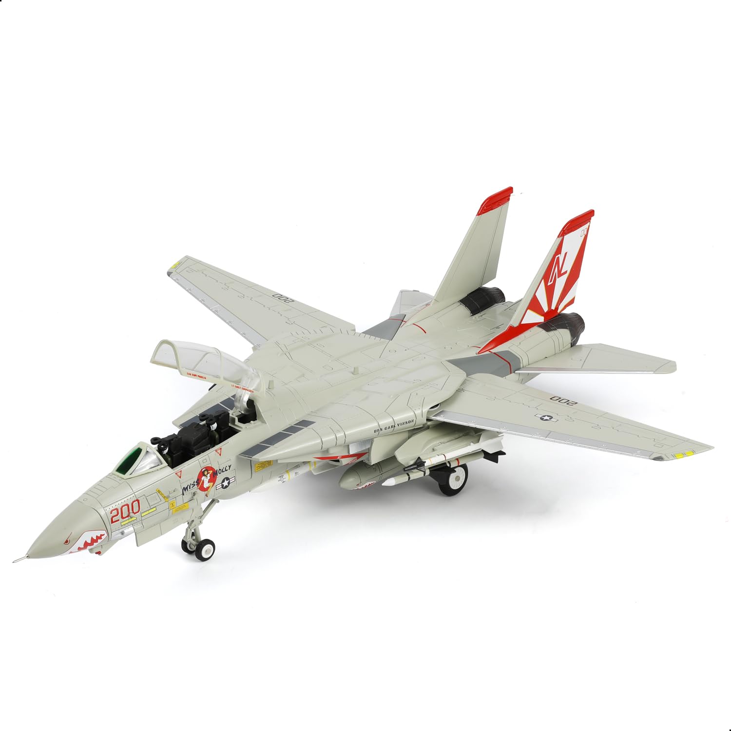 NUOTIE F-14 Tomcat US Navy VF-111 Sun Downers Miss Molly 1/72 DieCast Fighter Military Aircraft Models