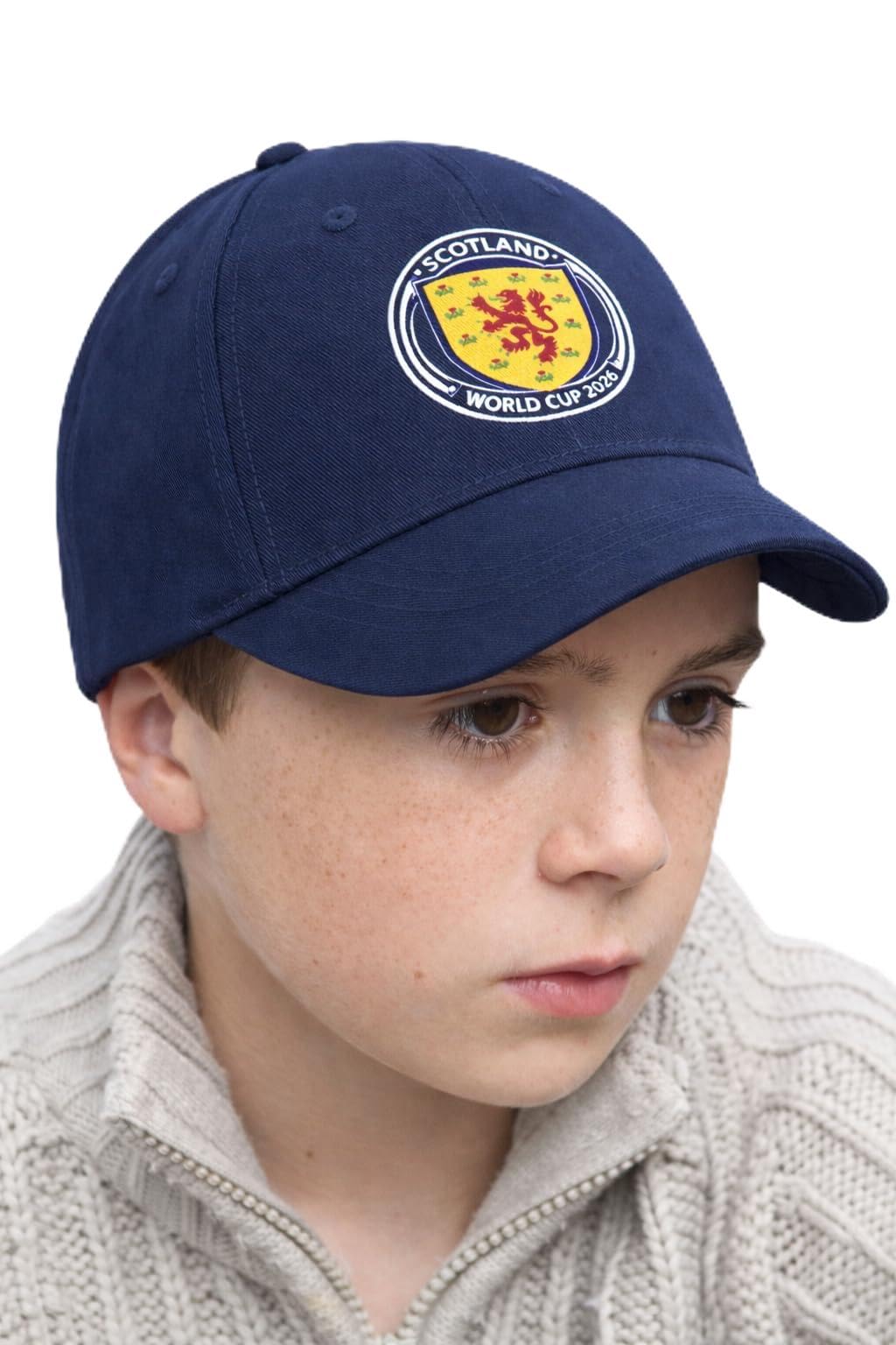 4SP® World Cup 2026 Emblem England Scotland Junior Organic Cotton 5 Panel Cap Hat (UK, Alpha, One Size, Scotland Logo)