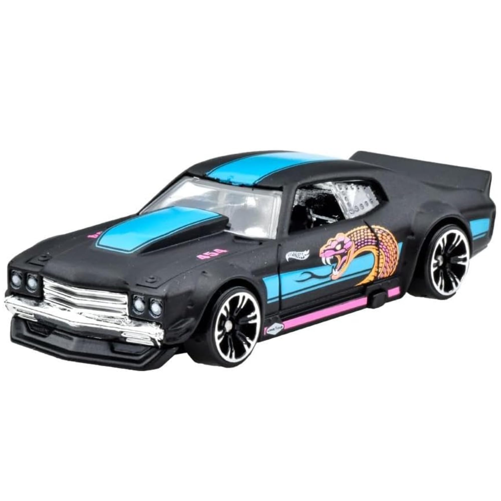 Hot Wheels 1:64 Scale Cars, Racecars, Trucks & Bikes - (Neon Speeders 70' Chevy Chevelle - JBY97), Black, 2 cm x 3 cm x 1 cm - Image 2