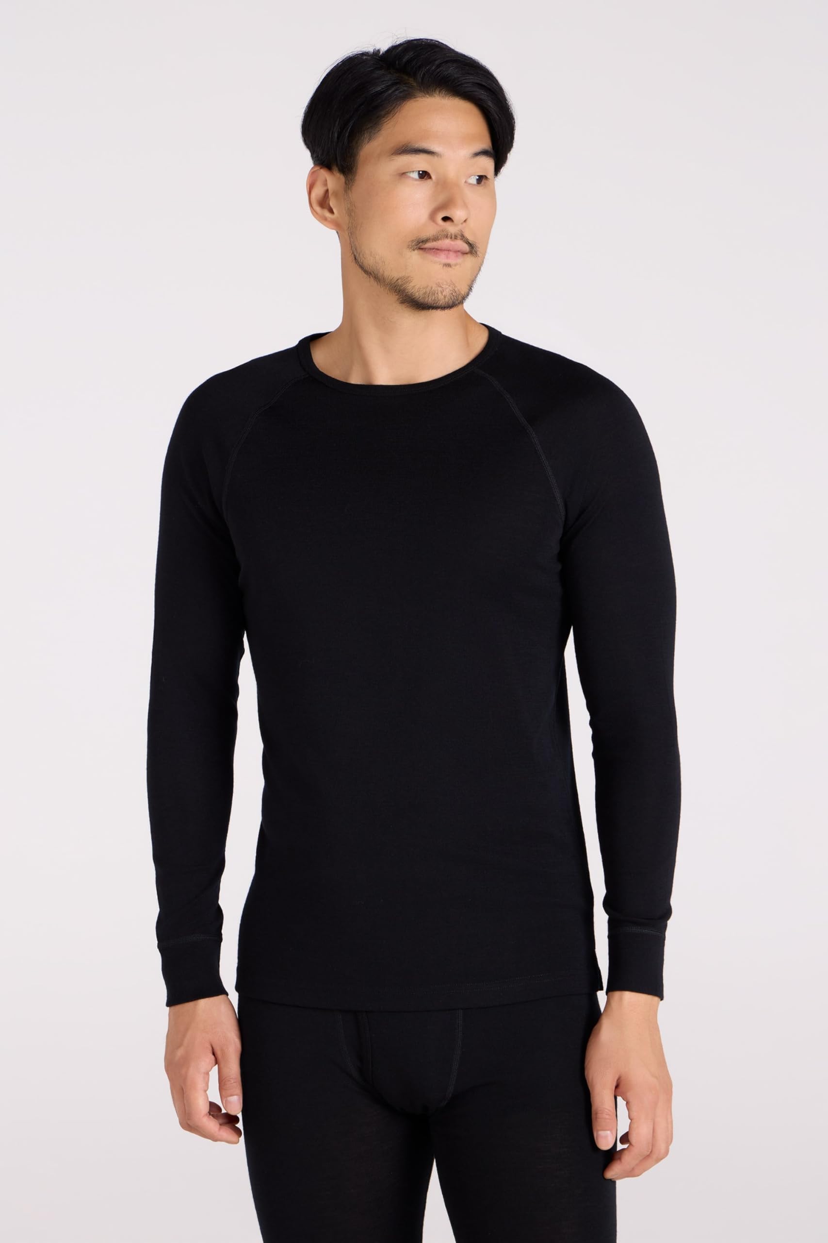 Mountain Warehouse Merino Maglia Termica Uomo A Manica Lunga Antisudore Invernale Intima Elasticizzata per Sport Tecnica da Trekking E Montagna