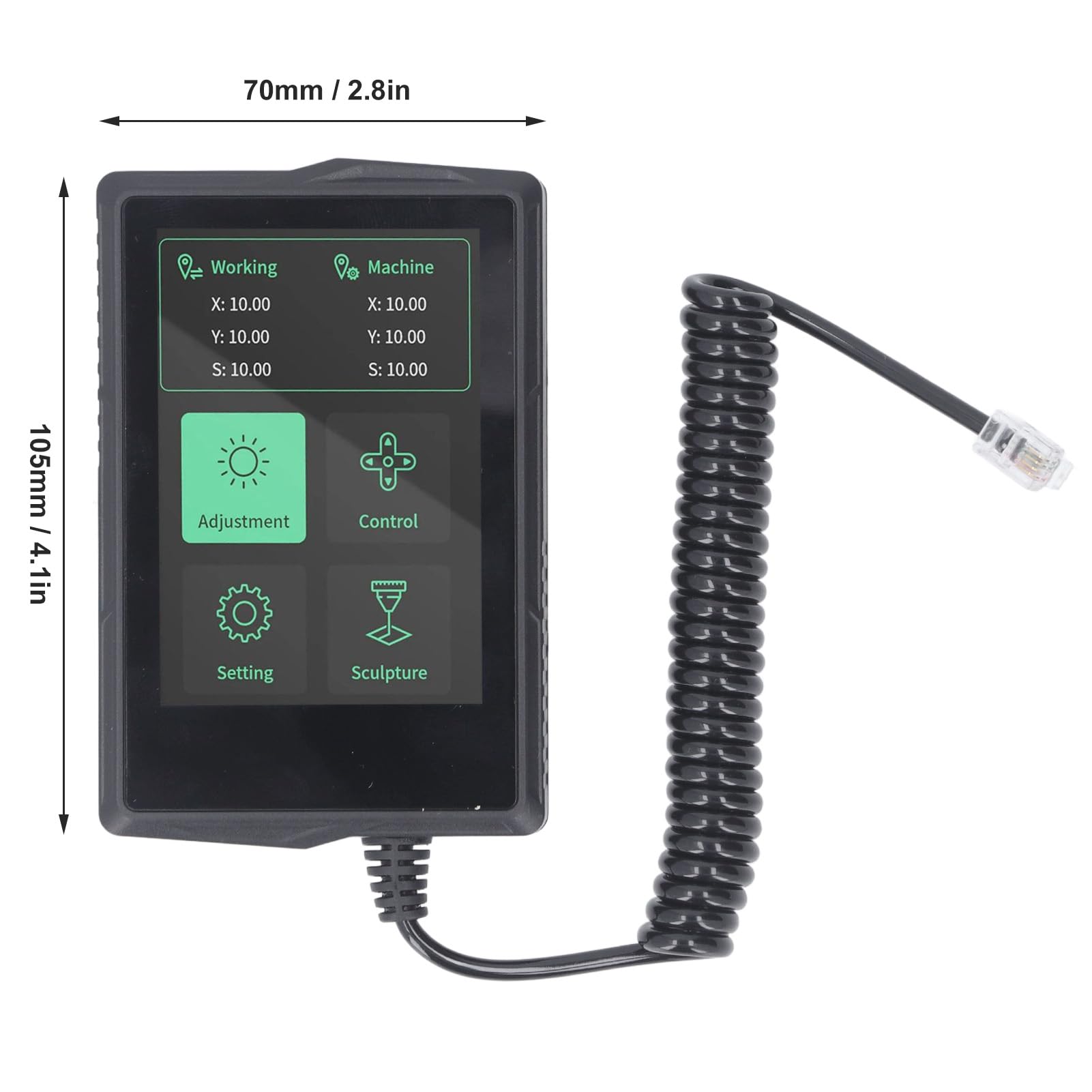 Luocute Schermo di Controllo Touch Offline a Colori Portatile Offline da 3,5 Pollici, Risposta Sensibile Alle Letture Chiare, per Macchina per Incidere CNC TTS55 PRO TTS10 PRO