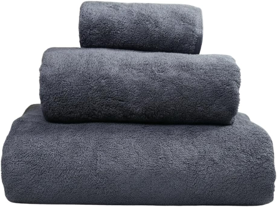 Luxury 550 GSM Ring Spun Cotton Towel Set – 3 Piece Bathroom Set with 1xBath Sheet, 1xBath Towel & 1xHand Towel – Ultra Soft, Thick & Highly Absorbent OEKO-TEX Certified Hotel Quality
