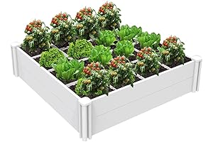 Vita Raised Bed Kit 4'x4', Outdoor DIY Gardening, Above Ground Planter Box