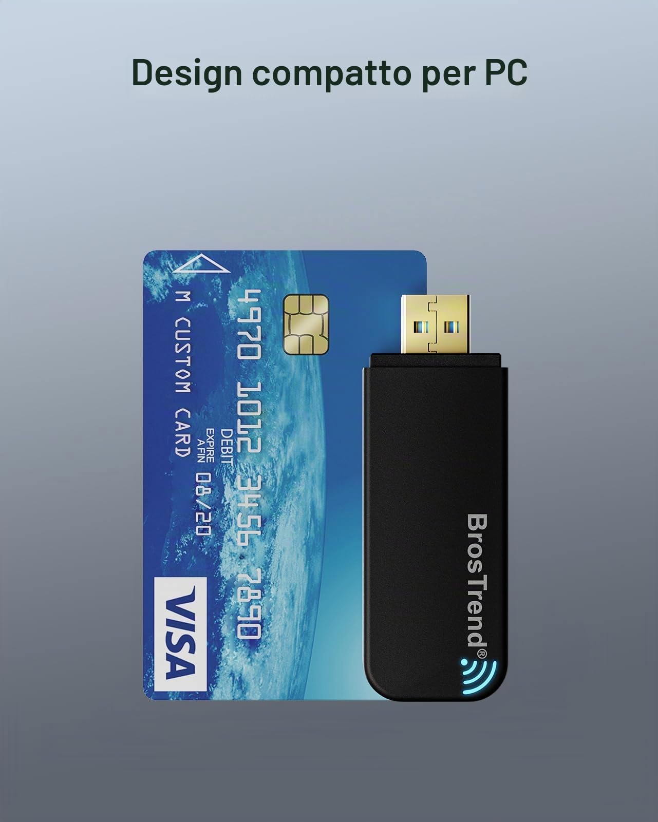 BrosTrend 1200Mbps Linux Chiavetta WiFi USB per PC con Kali, Ubuntu, Mint, Debian, Kubuntu, MATE, Zorin, PureOS, Raspberry Pi 2+, Windows 11/10/8.1/8/7, USB3.0, 5GHz / 867Mbps + 2.4GHz / 300Mbps